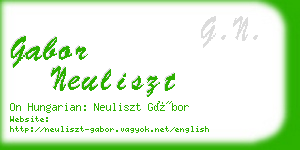 gabor neuliszt business card